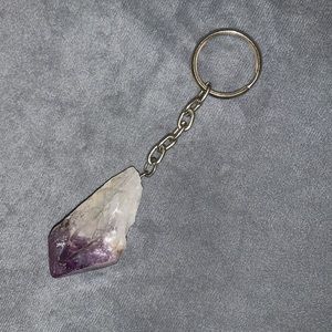 Genuine Amethyst Keychain.  February Birthstone